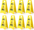 8-Pack Caution Wet Floor Sign 17.5 in - Bright Double-Sided Warning
