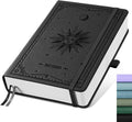A5 Hardcover Leather Journal Sun Design - Thick 320-Page Notebook