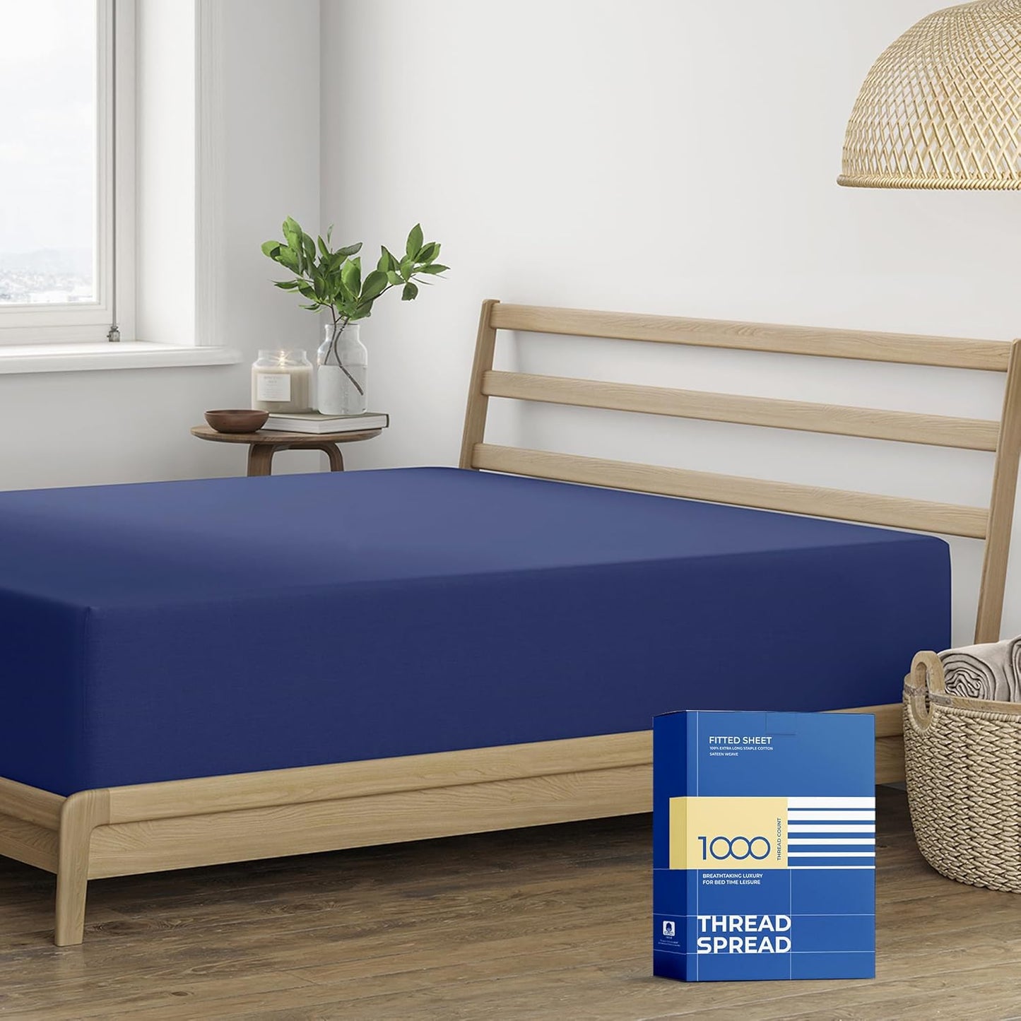 Luxury Egyptian Cotton King Fitted Sheet - 1000 Thread Count