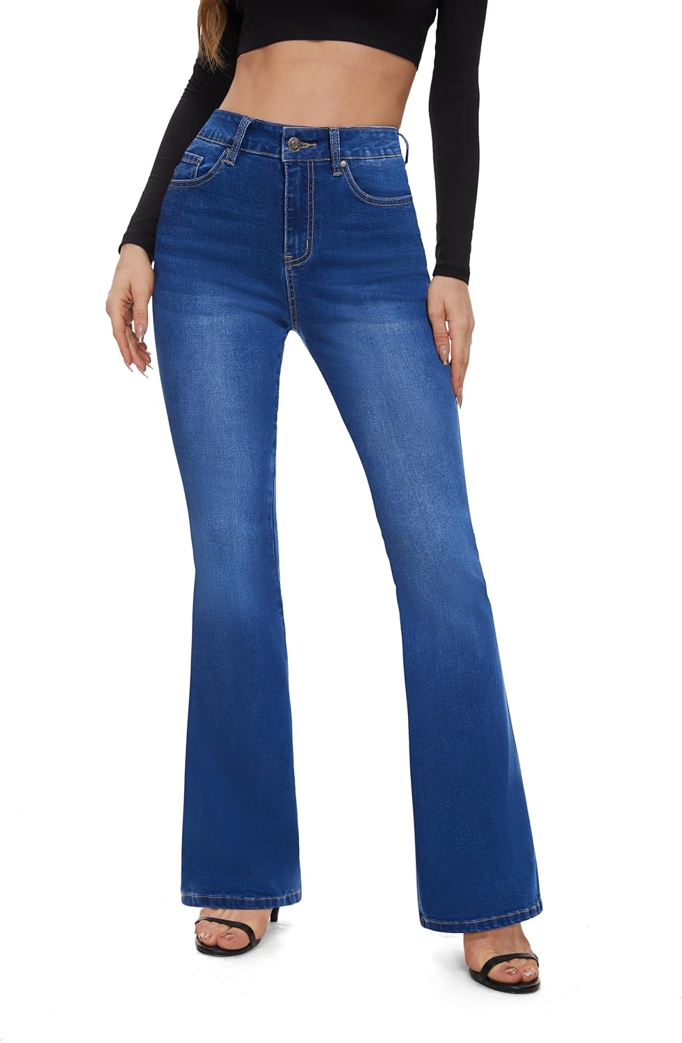 FLYING BANANA Women's High Waisted Bootcut Jeans for Curves