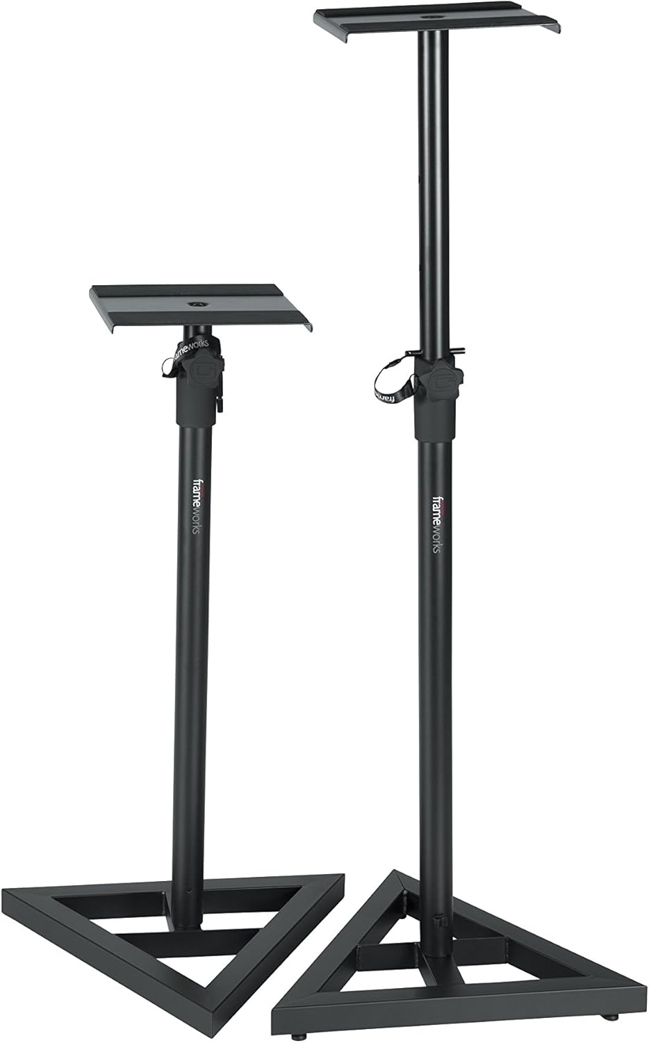 Height-Adjustable Studio Monitor Stands; Pair
