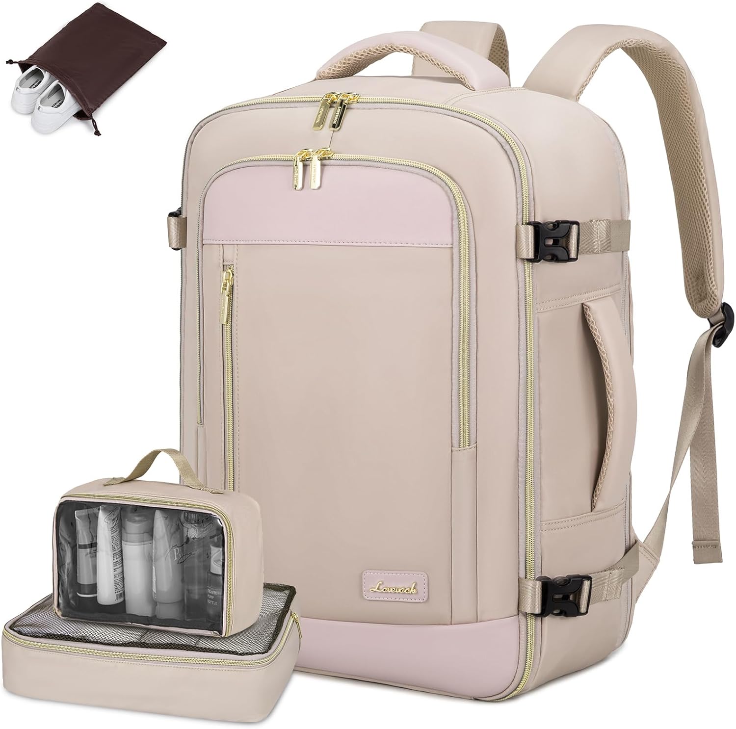 LOVEVOOK Travel Backpack for Women & Men - 45L Carry On Bag