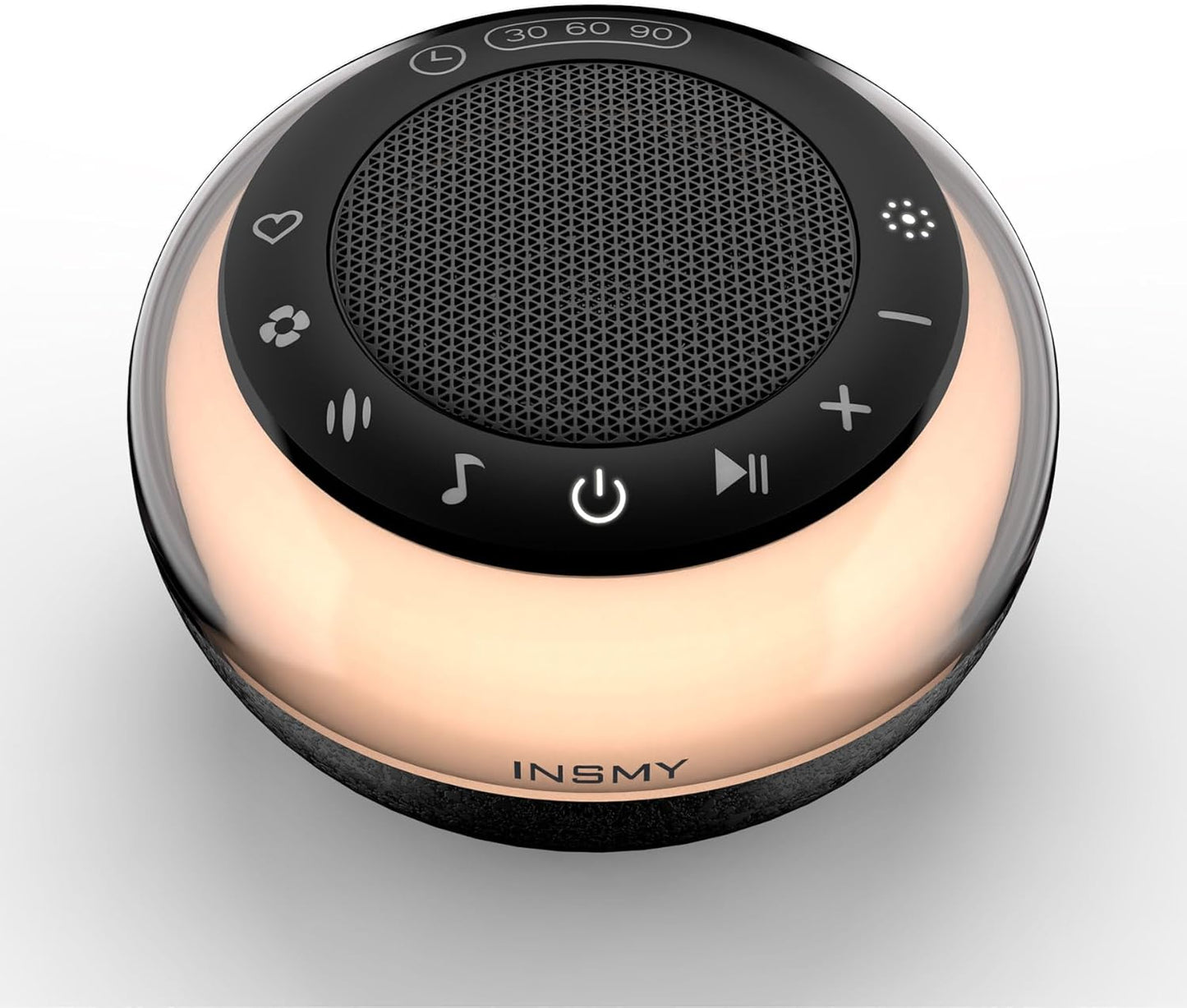 INSMY Portable White Noise Machine: 35 Soothing Sounds, 40Hrs Memory, Travel-friendly