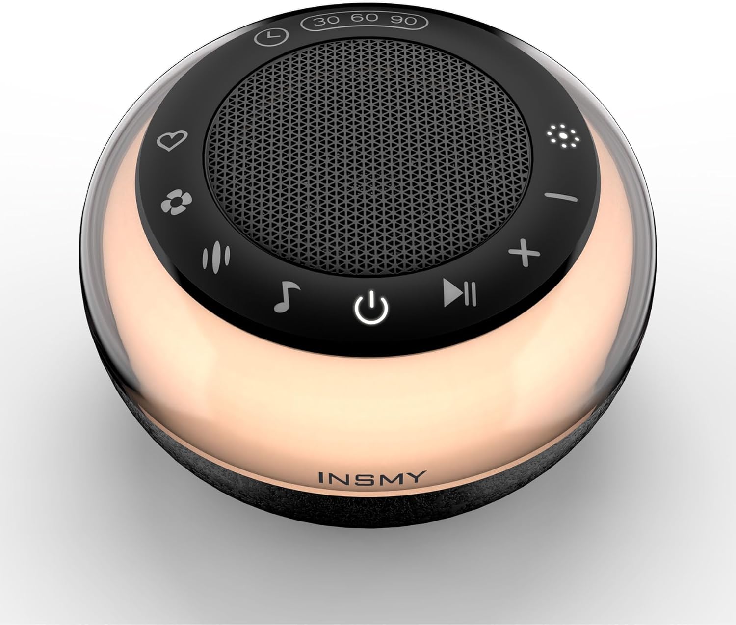 INSMY Portable White Noise Machine: 35 Soothing Sounds, 40Hrs Memory, Travel-friendly