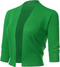 Modern cropped bolero cardigan for women with 3/4 sleeves