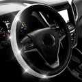 Diamond Leather Steering Wheel Cover with Bling Rhinestones - Chic Fit