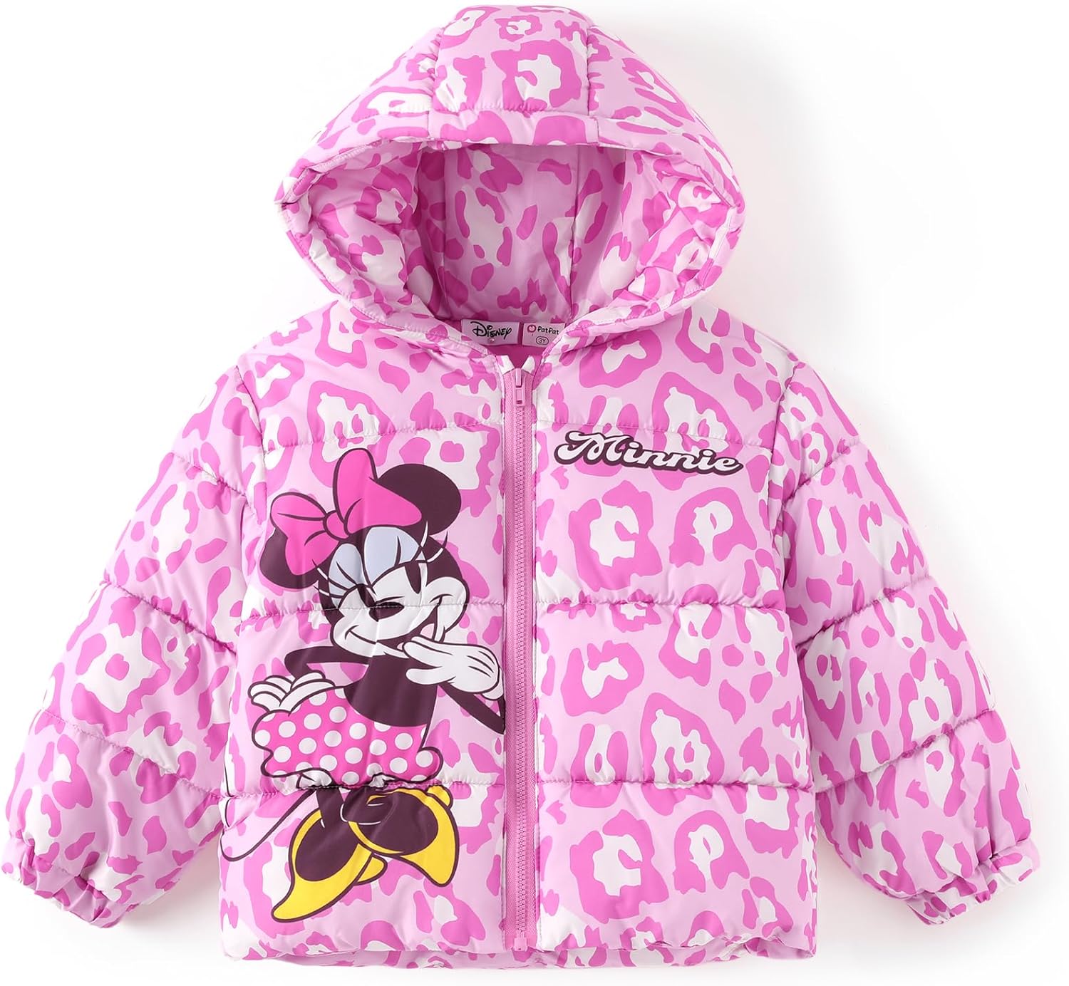 Disney Toddler Puffer Jacket with Elsa and Minnie Mouse Design