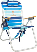 Hi-Boy 17in Seat Height Folding Beach Backpack Chair - Tall Comfort
