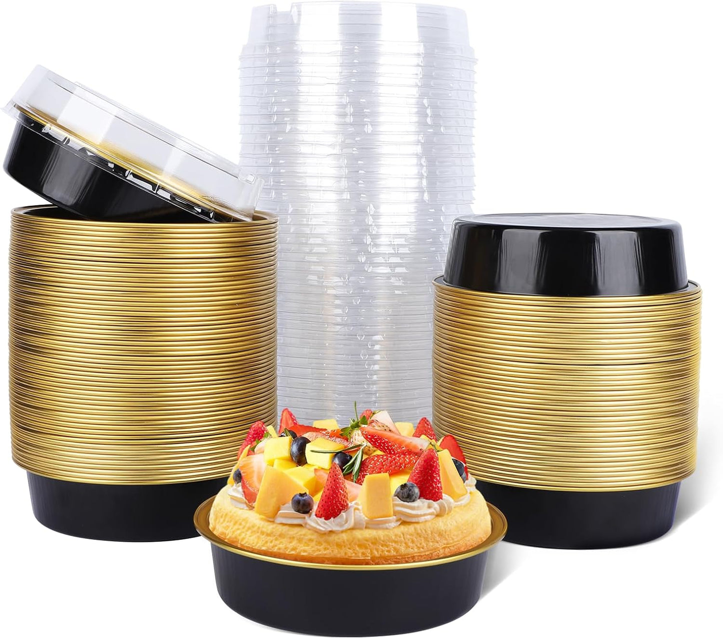 Beasea Disposable Creme Brulee Ramekins for Baking 120 Pack