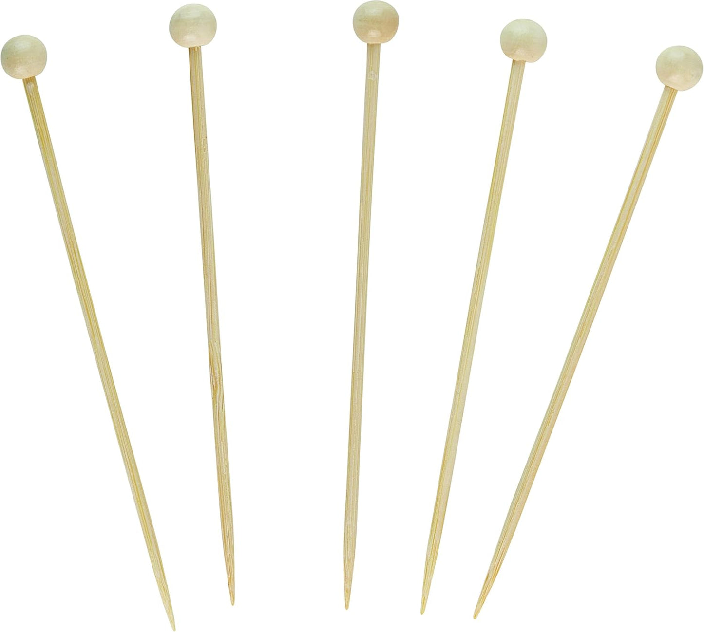 PLASTICPRO Bamboo Cocktail Picks - 200 Pcs, 3.5in - Ideal for Cocktails & Appetizers