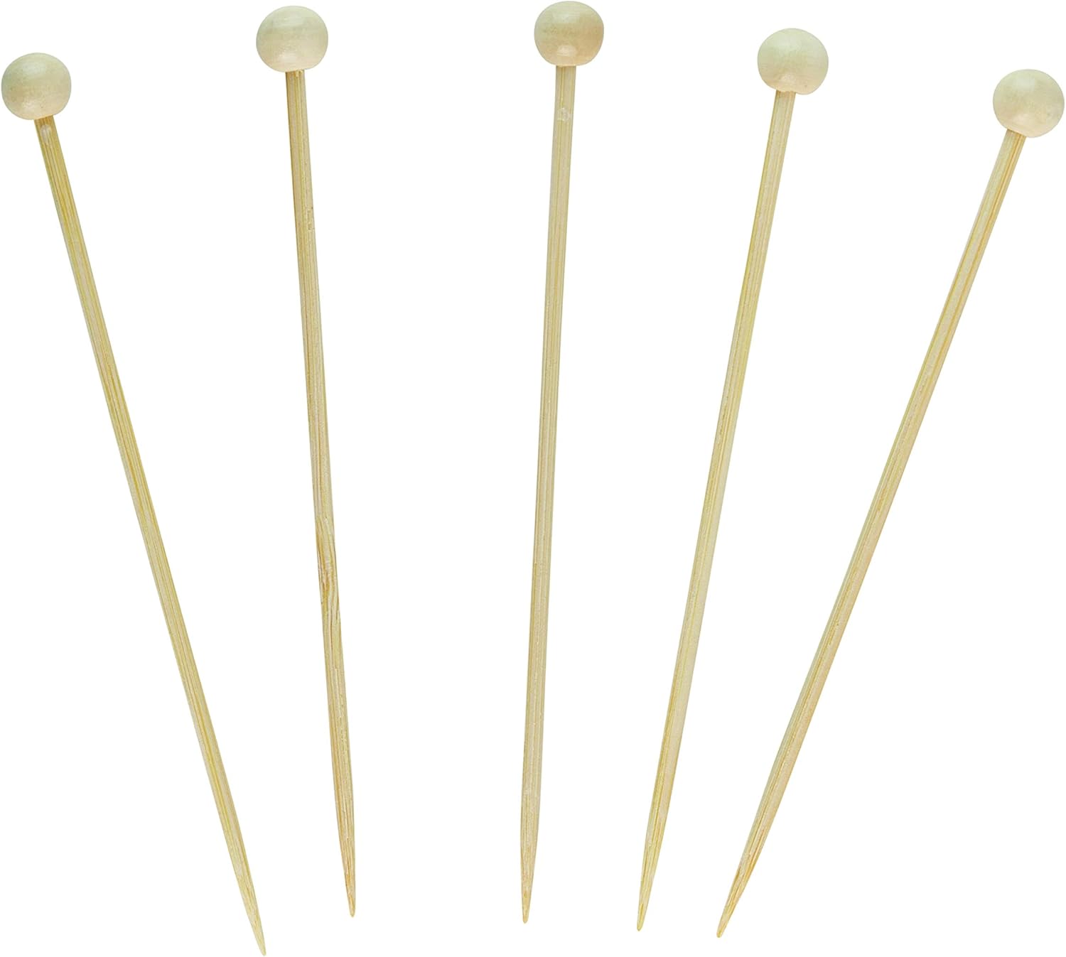 PLASTICPRO Bamboo Cocktail Picks - 200 Pcs, 3.5in - Ideal for Cocktails & Appetizers