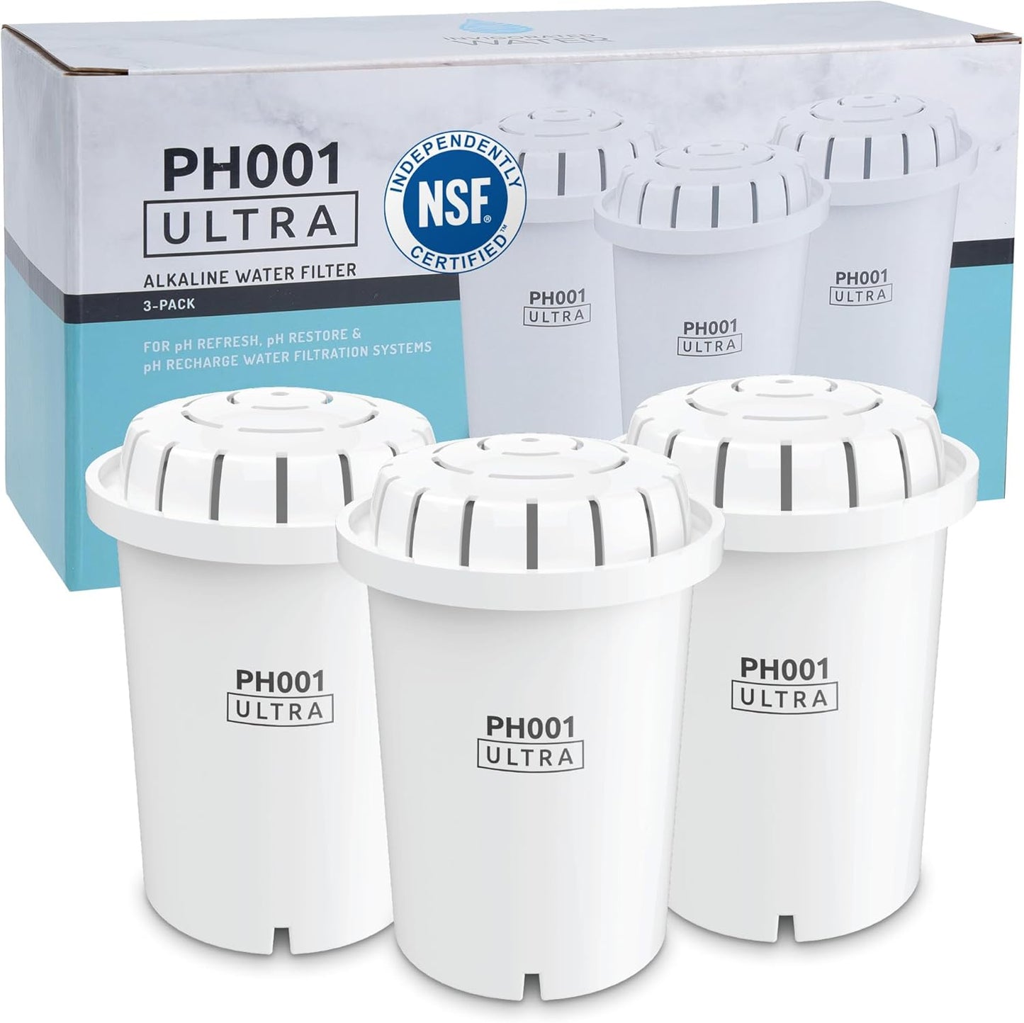 PH001 Ultra Alkaline Water Filter Replacement for Pitchers