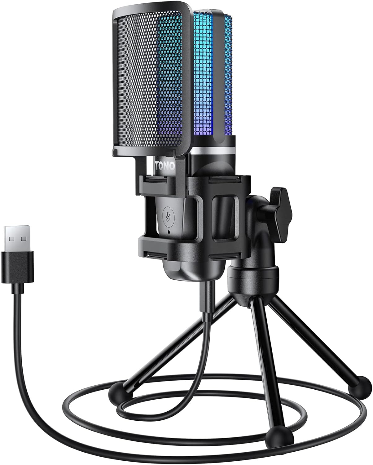 TONOR Gaming USB Mic: RGB Condenser for Pro Streaming