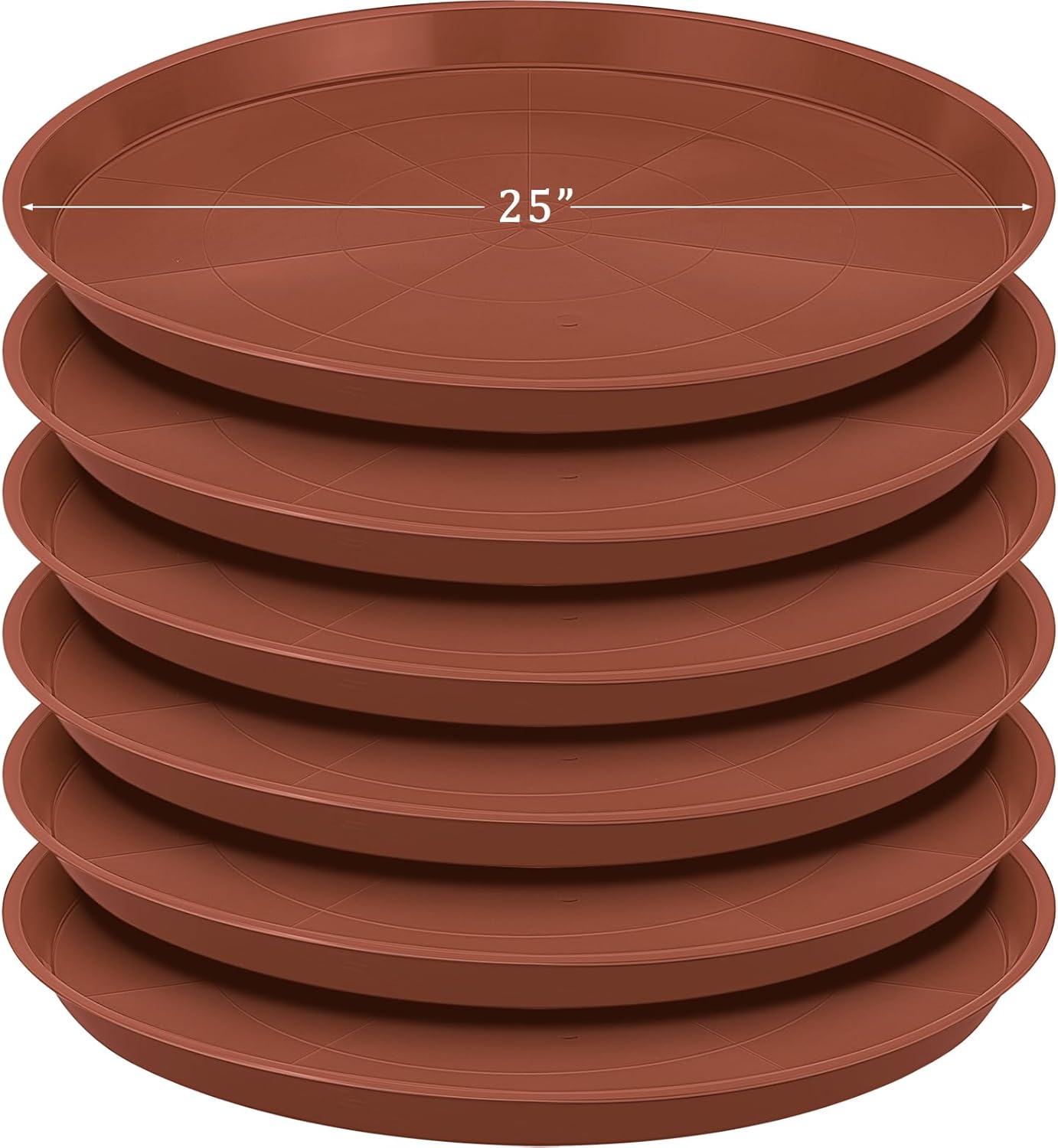 Eccliy 6 Pack Plastic Plant Saucer Heavy Duty for Gardening