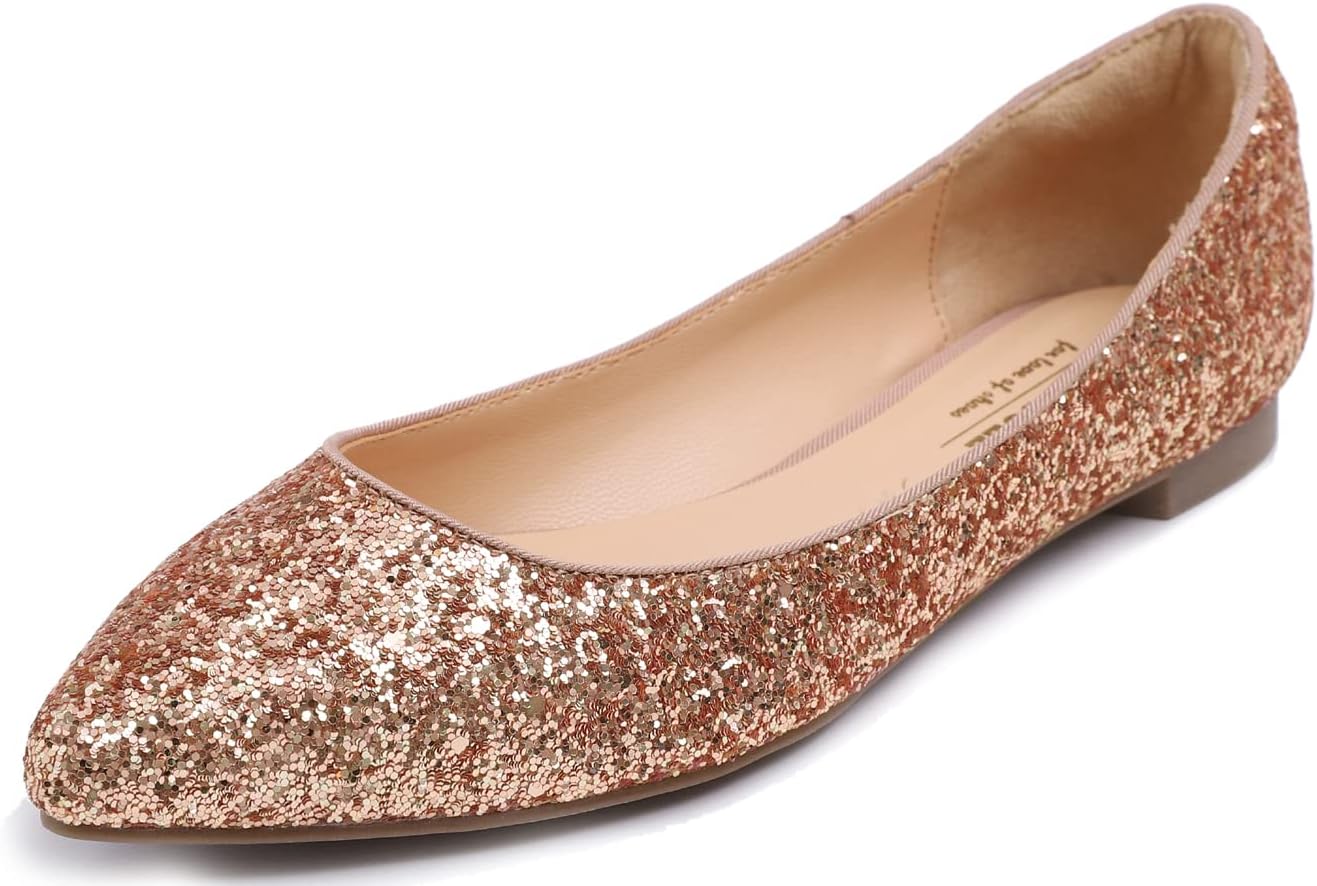 FEVERSOLE Women's Macaroon Colorful Memory Foam Cushion Flats