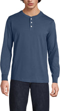 Mens Super-T Long Sleeve Henley Shirt - 100% Combed Cotton