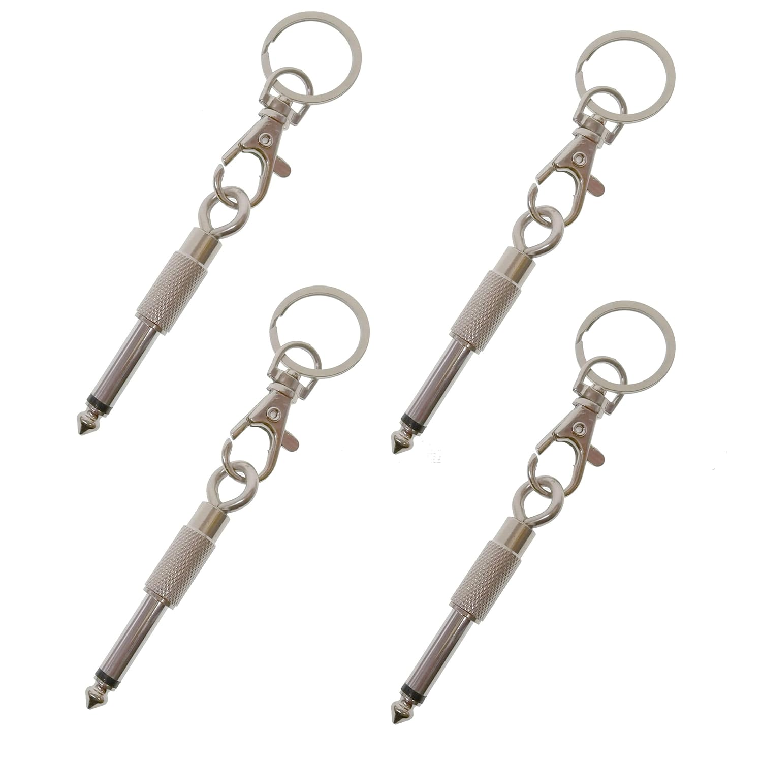 4pcs Guitar Plug Keychains Kit