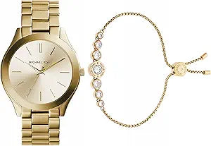 Michael Kors Women's Slim Runway Quartz Watch with Crystal Accents