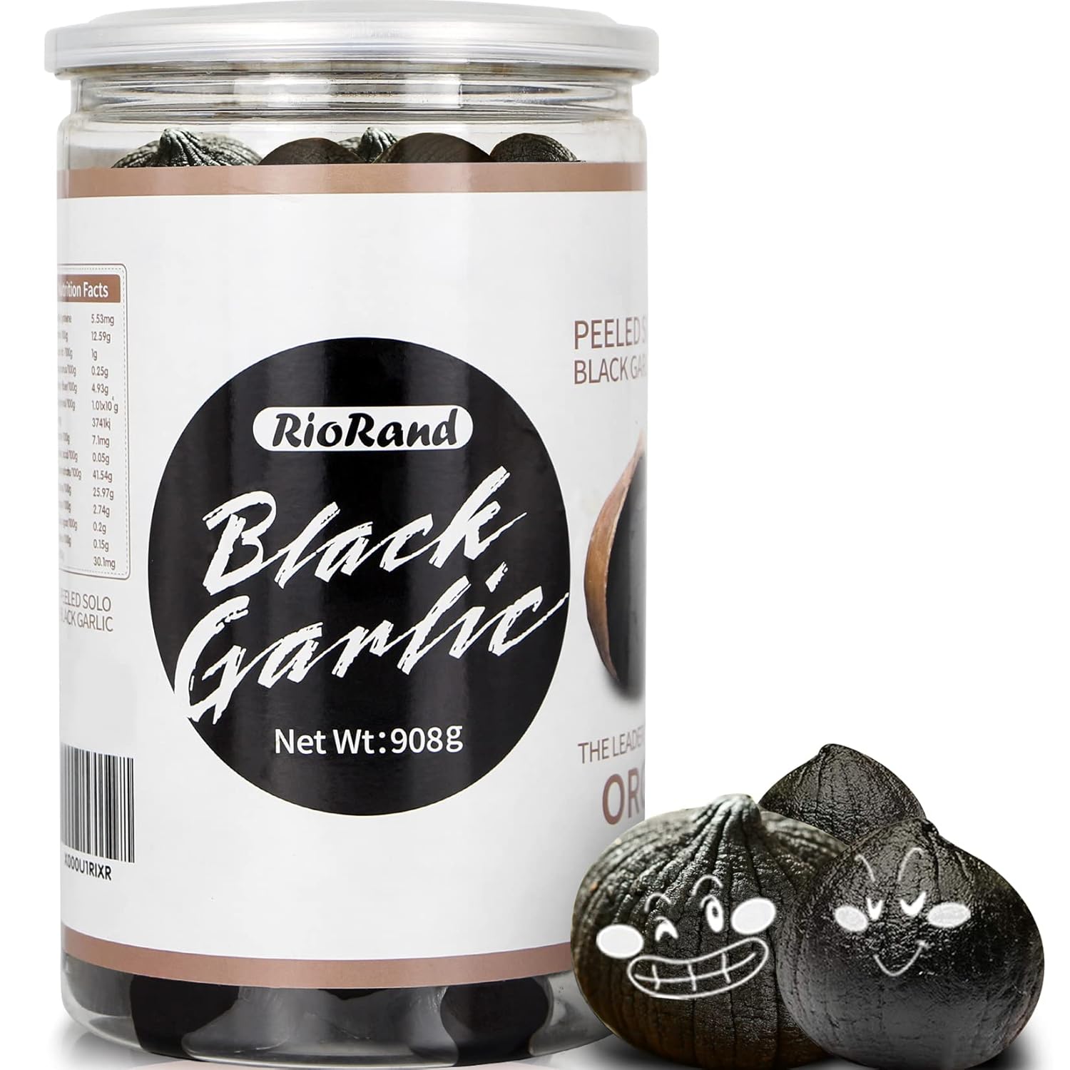 RioRand Black Garlic 908g Jar - Aged 90 Days for Rich Flavor