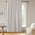 100% Blackout Curtains 96 in Length Panel Faux Linen - Room Darkening