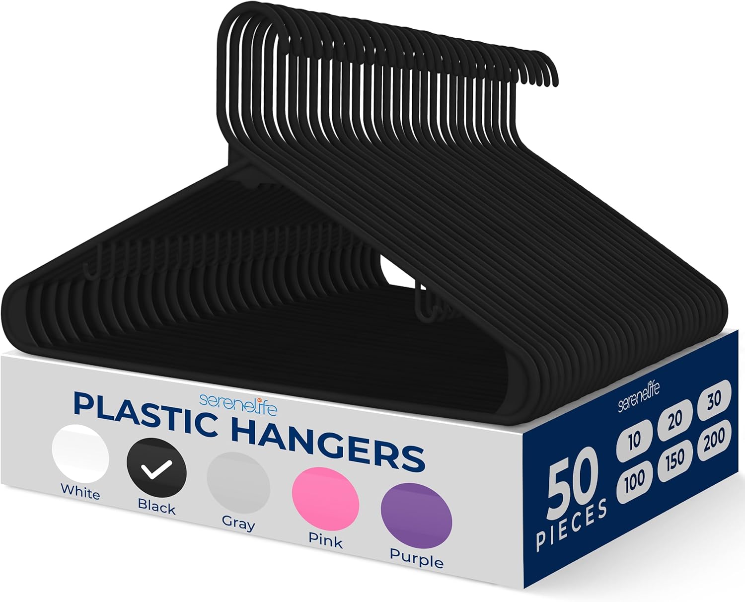 Non-Slip Plastic Hangers for Space-Saving Closet Organization