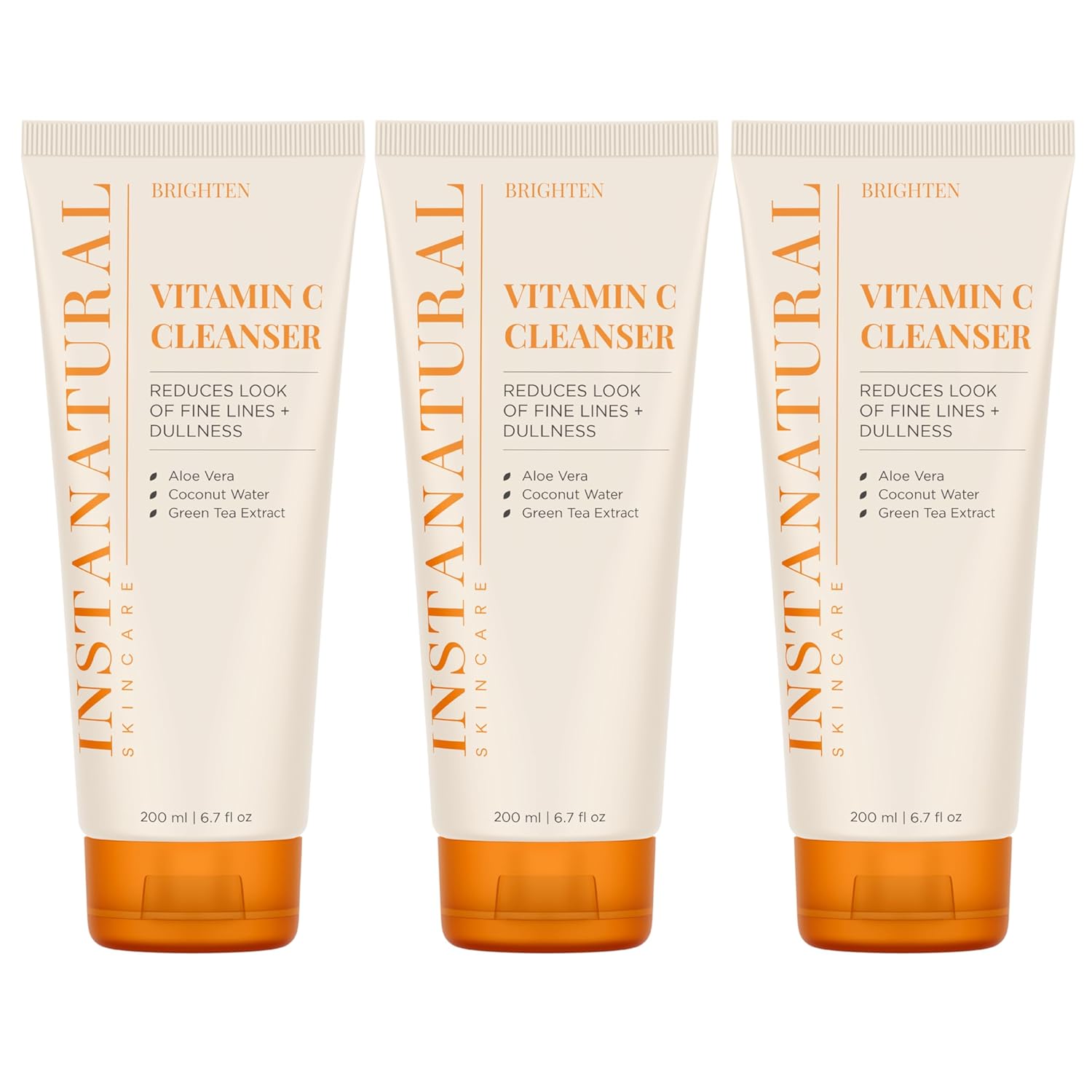 InstaNatural Vitamin C Cleanser 3 Pack for Radiant Skin