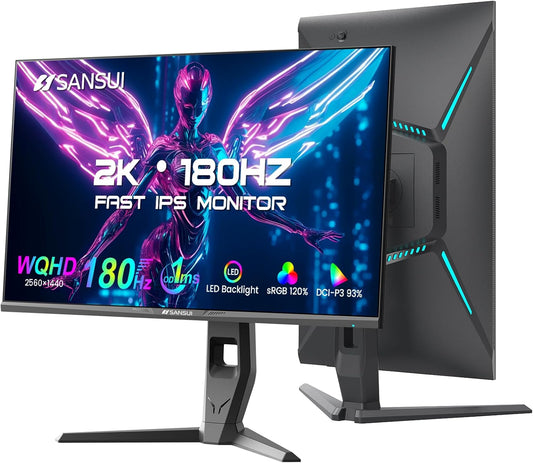 SANSUI 27 WQHD 180Hz Gaming Monitor: Ultra-Fast Performance!