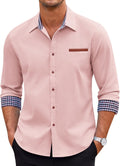 COOFANDY Men's Casual Dress Plaid Denim Shirt - Smart Everyday Style