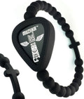 MUZiiKA Guitar Pick Holder Bracelet Medium Beaded with Cross - Holds 4