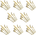 Gold Flatware Set 40-Piece Silverware for 8 - Shiny Titanium Gold