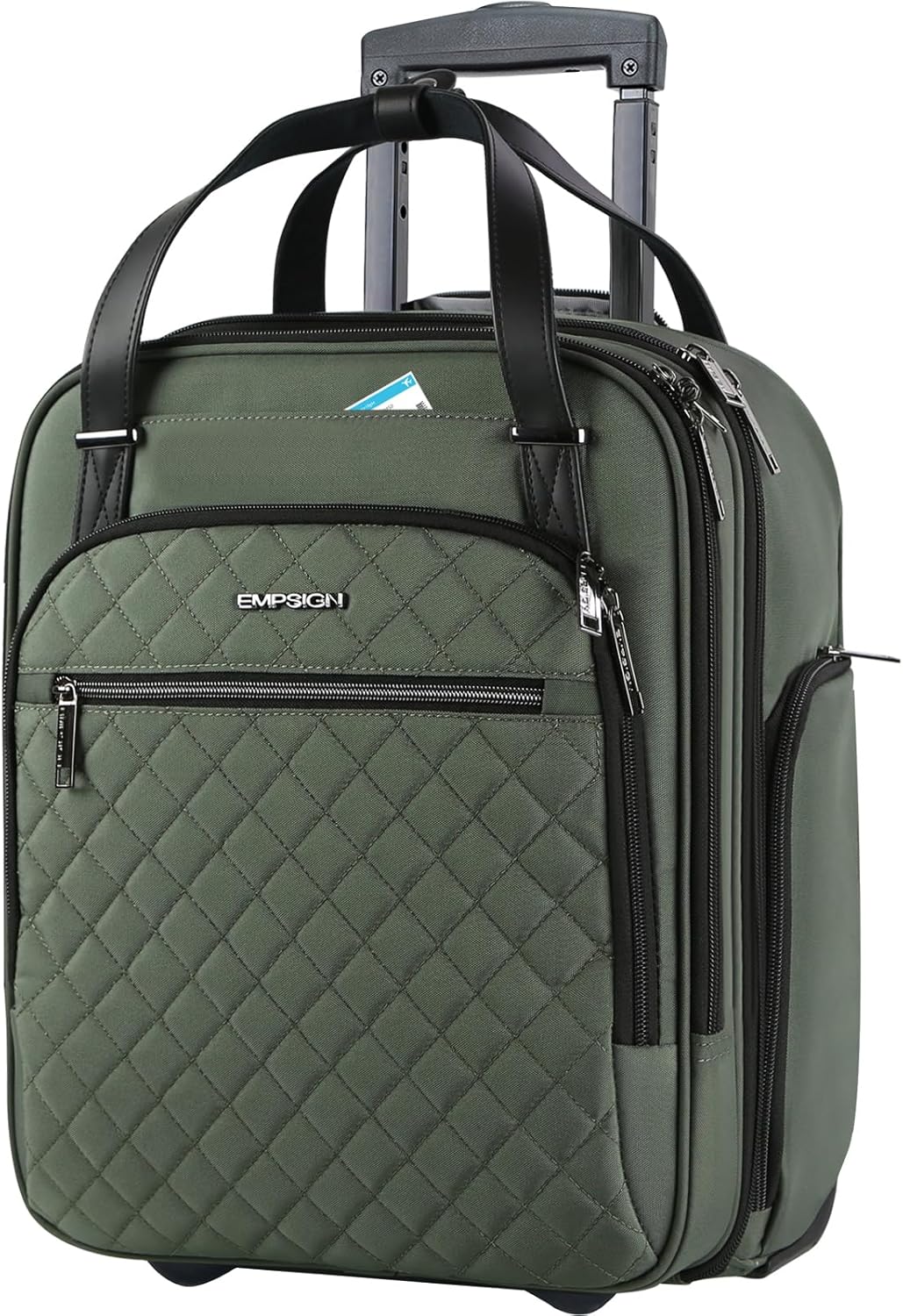 EMPSIGN Underseat Carry On Wheeled Bag for Travel and Business