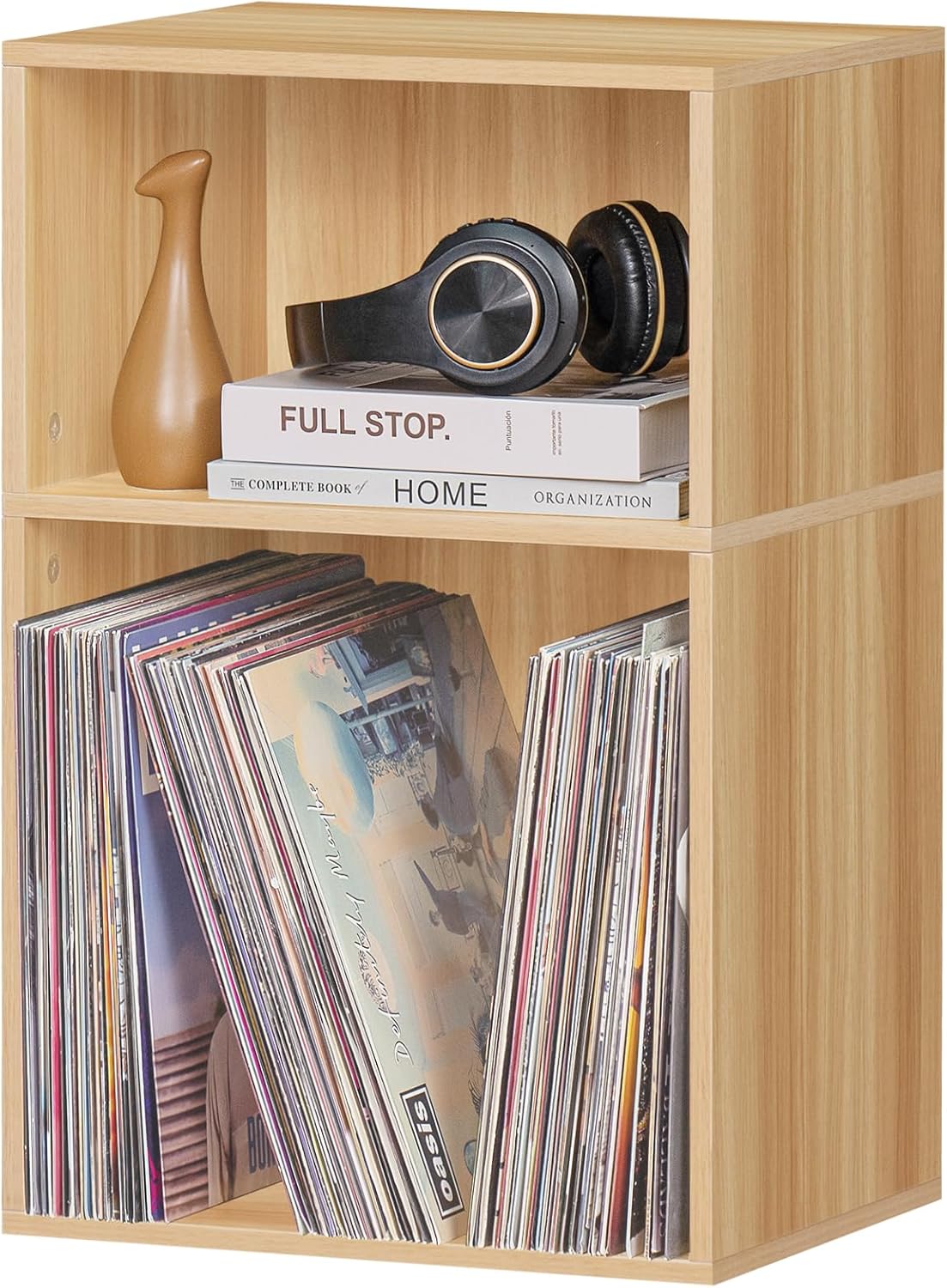 LEYAOYAO 2 Cube Bookshelf for Vinyl Storage and Display