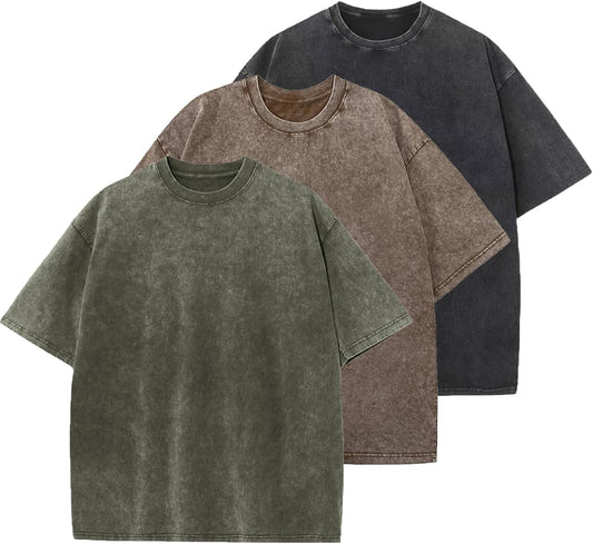 Oversized T Shirts for Women Vintage Acid Wash Basic Tees