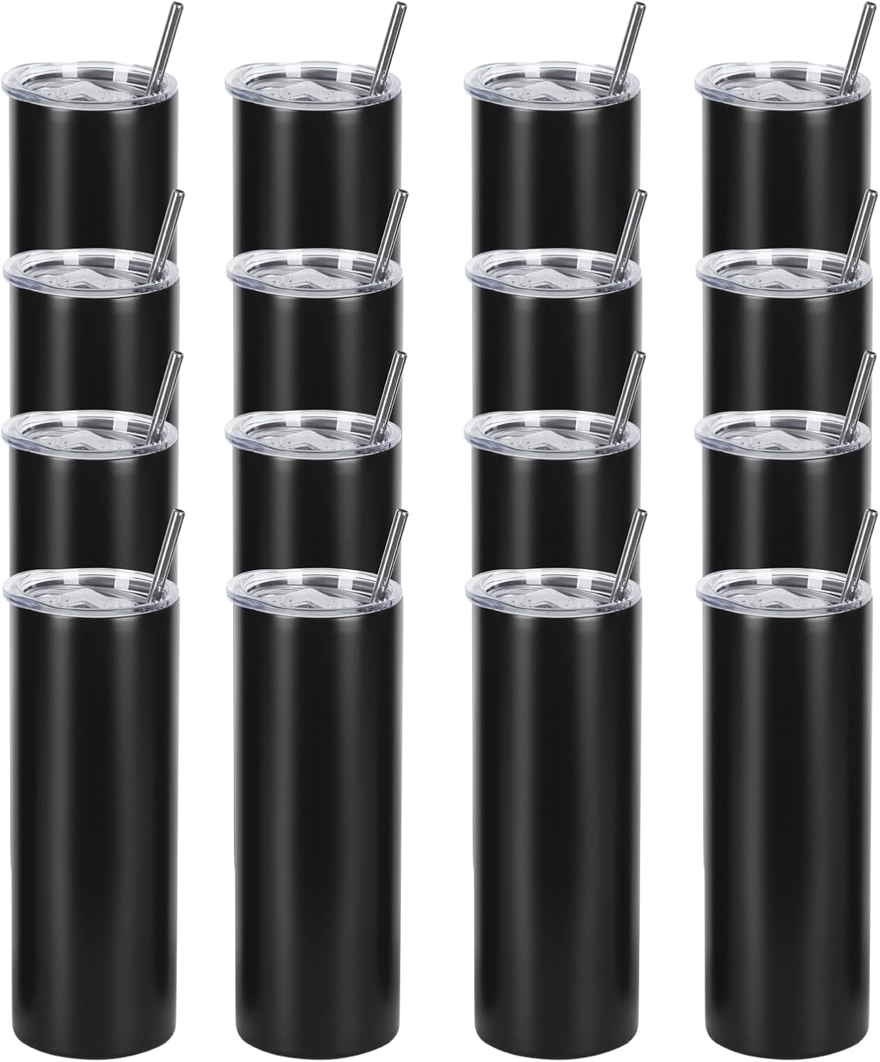 16 Pack 20 Oz Straight Skinny Tumblers for Creative DIY Gifts