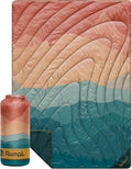 Rocky Mountain Sunset Puffy Blanket 52x75 - Packable Warm Camp Blanket