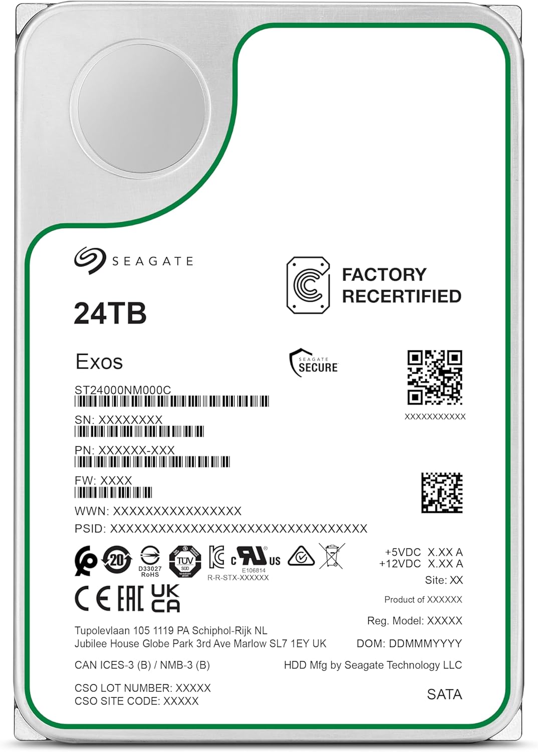 High-Capacity Seagate Exos 24TB Enterprise HDD