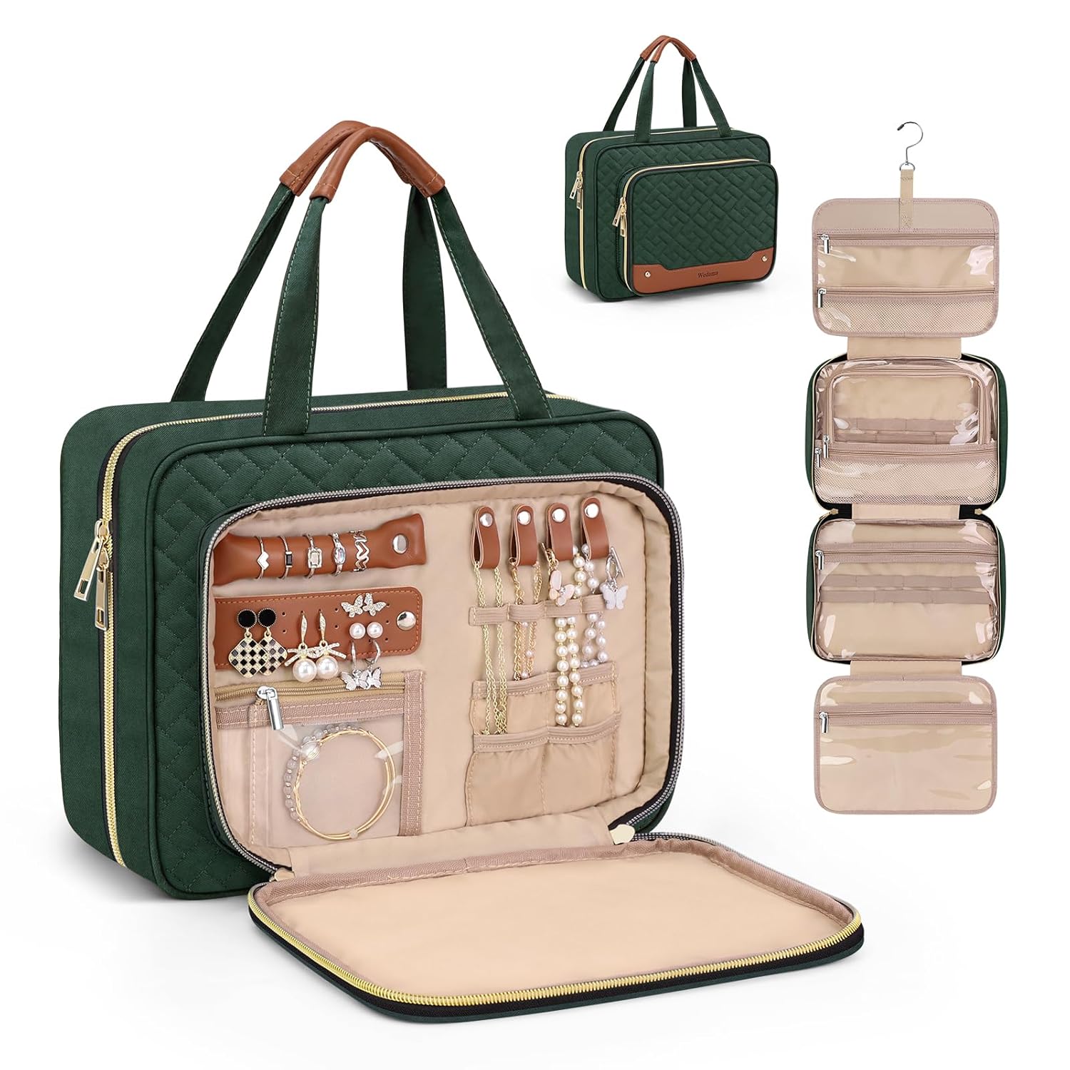 Wedama Toiletry Bag for Women: Stylish Hanging Travel Organizer
