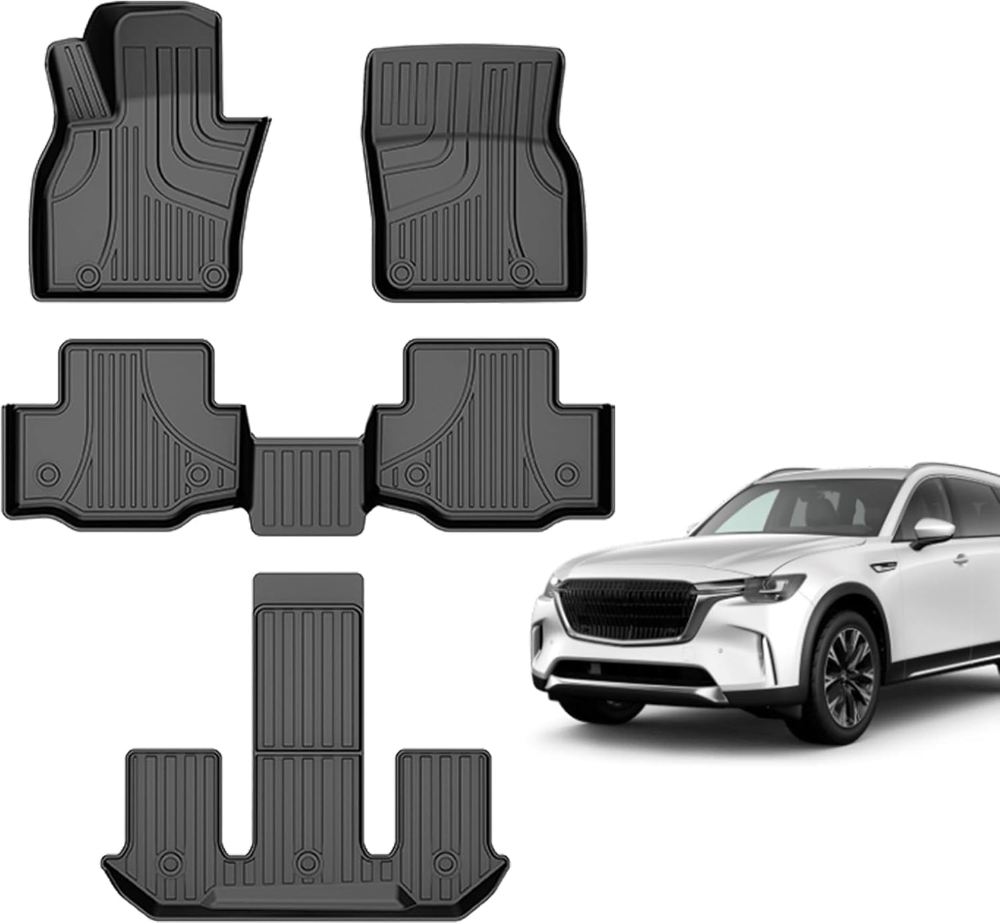Floor Mats for 2024 2025 Mazda CX-90 & CX90 PHEV 6&7 Seats
