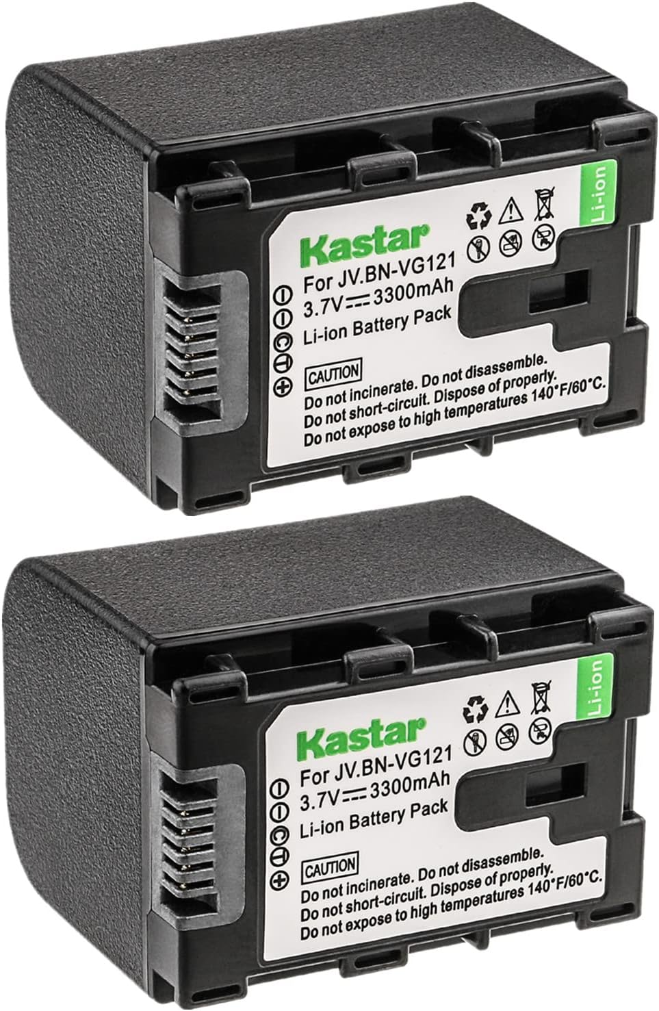 Kastar BN-VG121 Battery 2-Pack for JVC Everio GZ Series Cameras