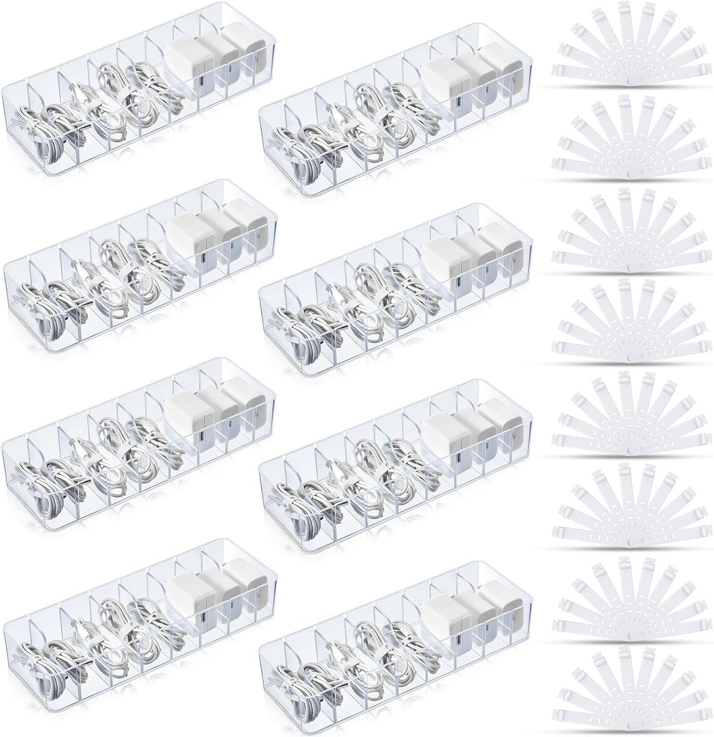 8 Pcs Cable Organizer Box - Tidy Cords Easily!