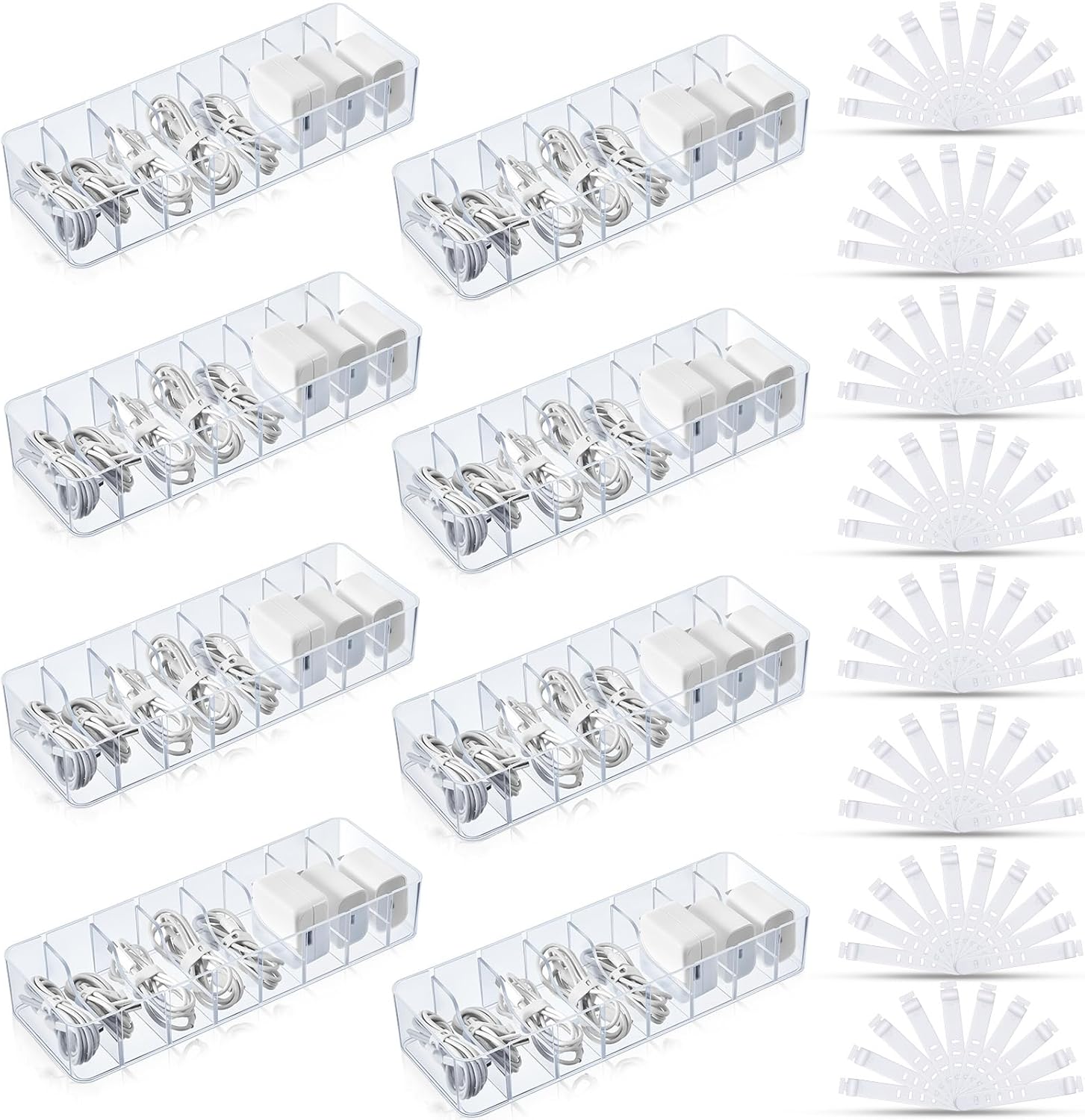8 Pcs Cable Organizer Box - Tidy Cords Easily!
