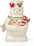 Lenox Happy Holly Days Snowman Cookie Jar - Festive Porcelain Decor
