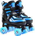 PAPAISON Kids Roller Skates for Boys Girls - Adjustable Light Up SIZE