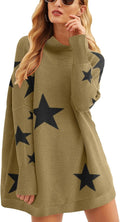 Women Oversized Turtleneck Knit Sweater - Loose Slouchy Tunic ANRABESS
