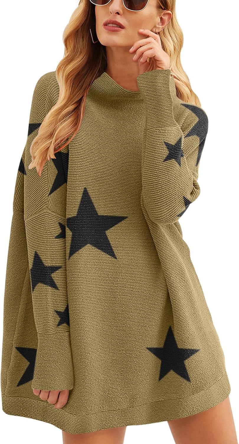 Oversized Casual Loose Turtleneck Sweater for Women 2025