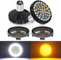 Benlari 2in Motorcycle Front Turn Signals with Smoked Lens Covers