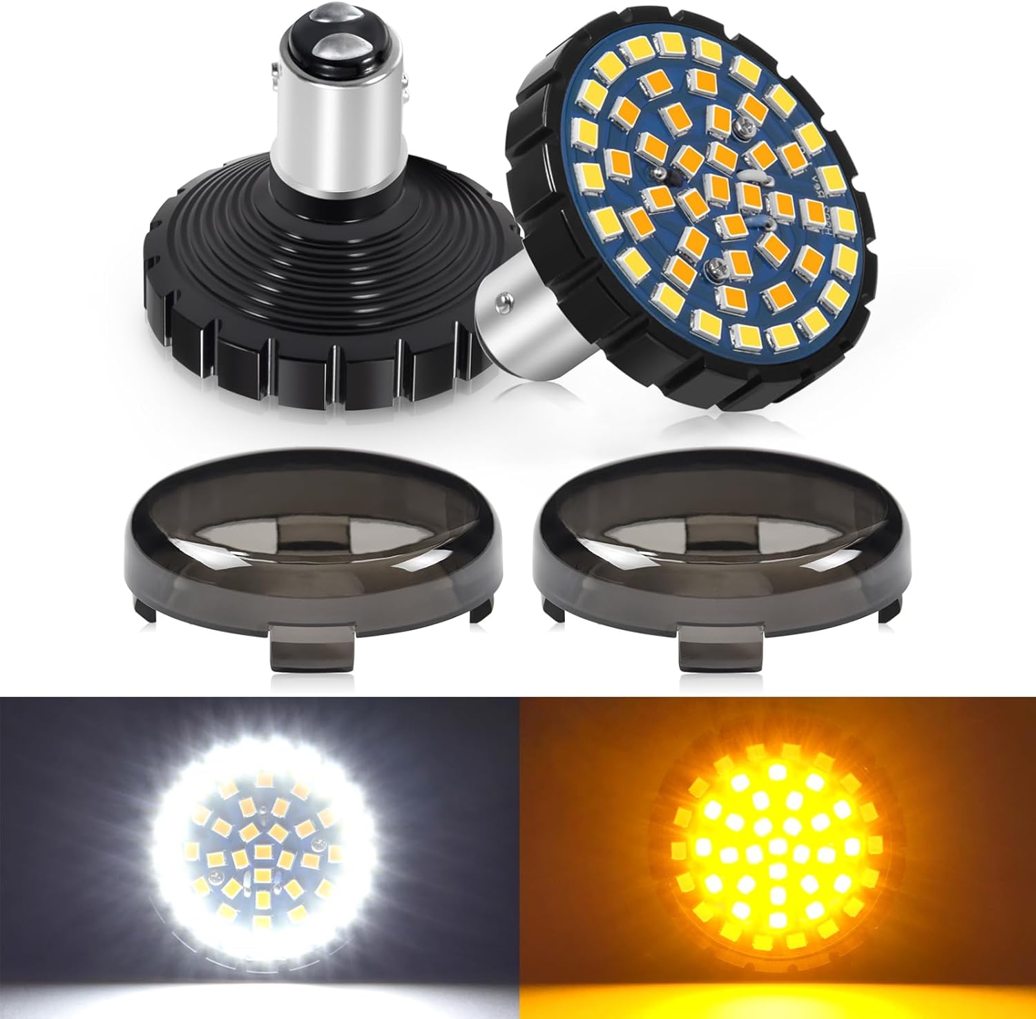 Benlari Upgrade 2in Motorcycle Front Turn Signals for Harley