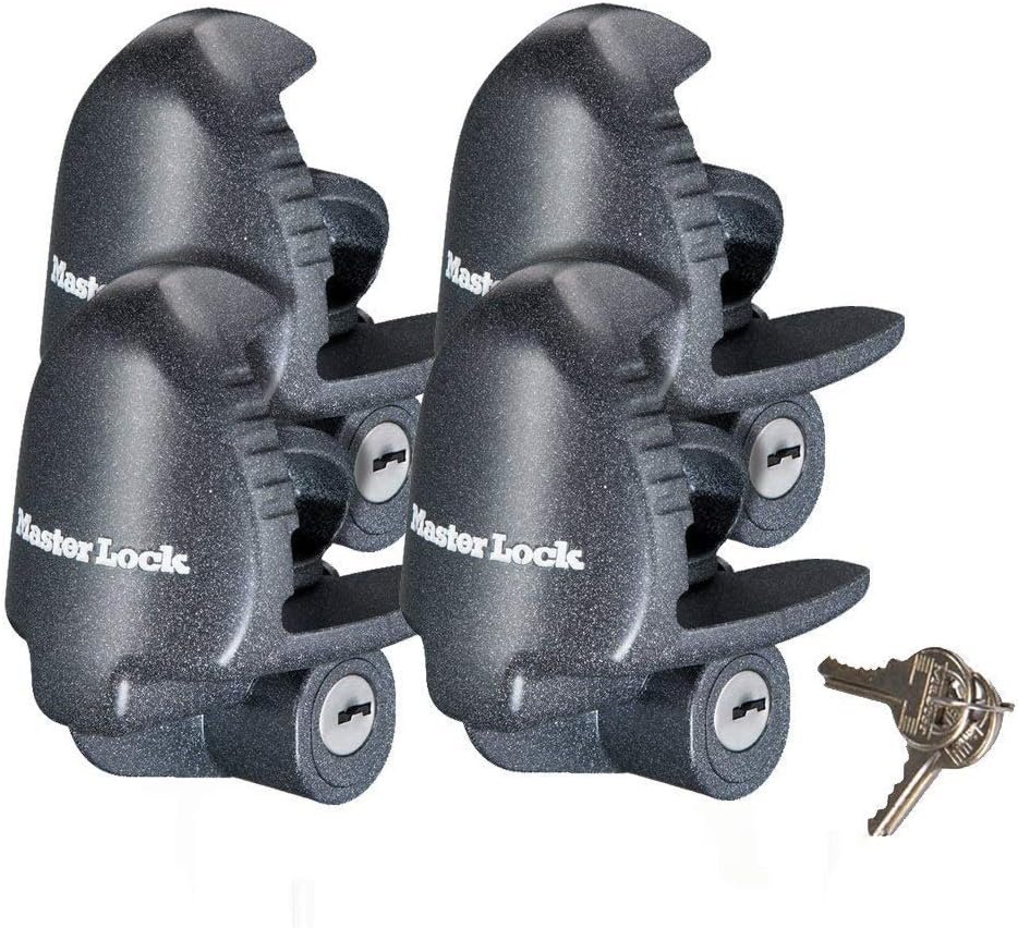 Keyed Alike Trailer Coupler Locks Set of 4 with 8 Keys
