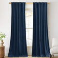 StangH Blue Velvet Curtains 108 in Long - Room Darkening Panels