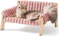 MEWOOFUN Cat Couch Bed Pet Sofa - Elevated, Removable Cover